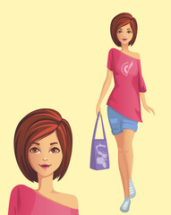 girl with shopping bag