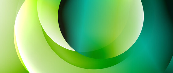 Circle modern geometric abstract background with liquid gradients