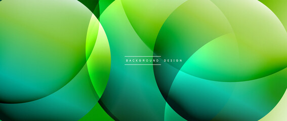 Circle modern geometric abstract background with liquid gradients