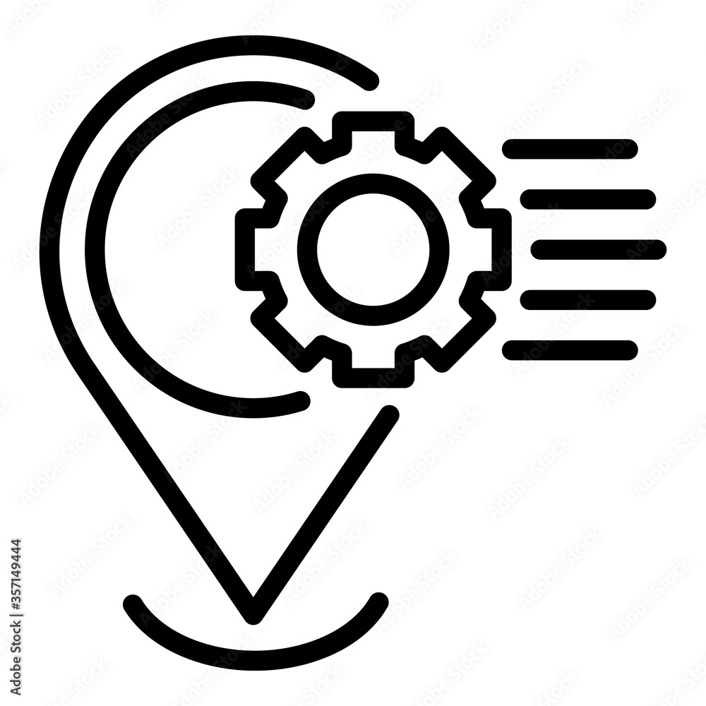 Aufkleber location service center icon. outline location service center vector icon for web design isolated on