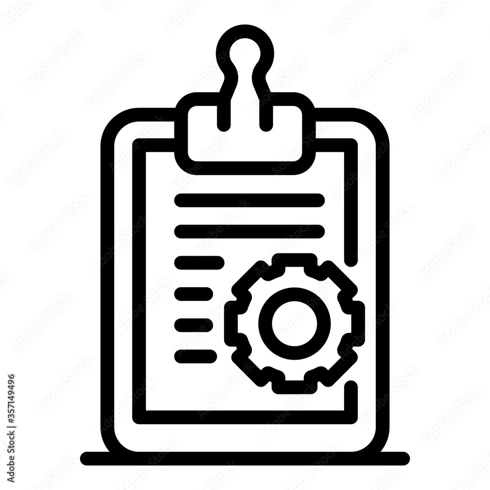 Poster clipboard service icon. outline clipboard service vector icon for web design isolated on white backg