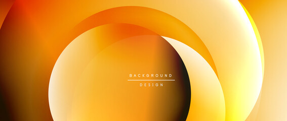 Circle modern geometric abstract background with liquid gradients