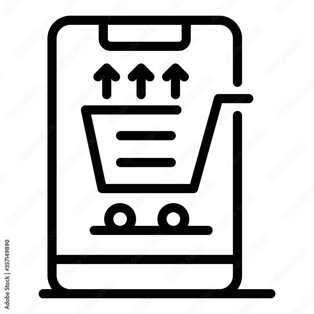 Aufkleber online orders icon. outline online orders vector icon for web design isolated on white background