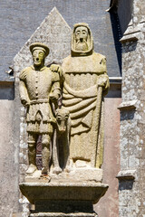 Plonévez-Porzay. Statue de saint Hervé de la chapelle de Sainte Anne la Palud. Finistère. Bretagne	