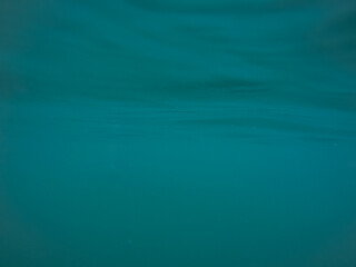 Panoramic scene under water and blue background