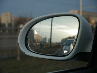 view from window of car
