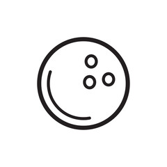 bowling ball icon line art design