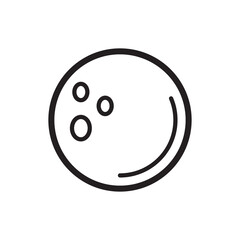 bowling ball icon line art design