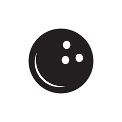 bowling ball icon glyph style design