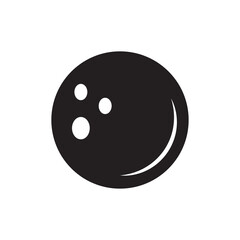 bowling ball icon glyph style design
