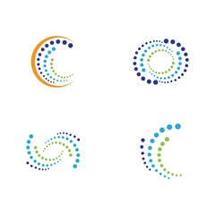 Molecule logo vector icon illustration