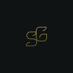 Creative modern elegant trendy unique artistic SG GS S G initial based letter icon logo.