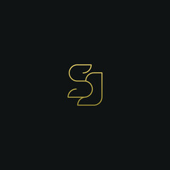Creative modern elegant trendy unique artistic SJ JS S J initial based letter icon logo.