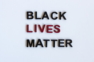 Fototapeta na wymiar Close up Slogan Black lives matter tag. American Flag.