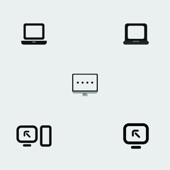 computer icon set isolated vector illustration