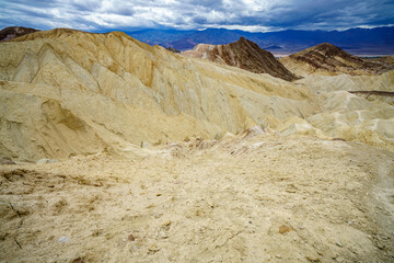 hikink the golden canyon - gower gulch circuit in death valley, california, usa