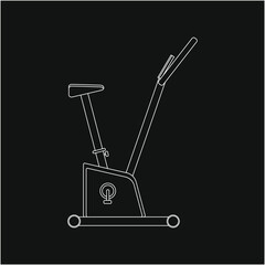 stationary bicycle . illustration for web and mobile design.