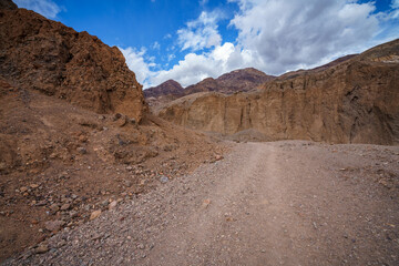 hikink the natural bridge trail in death valley, california, usa