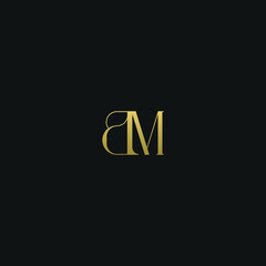 Creative modern elegant trendy unique artistic BM MB M B initial based letter icon logo.