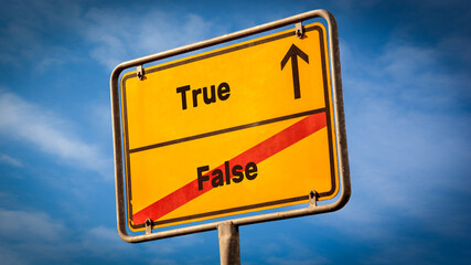 Street Sign True versus False