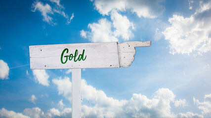 Street Sign to Gold