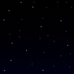 Night sky with stars on a dark blue background
