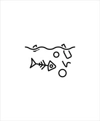 water pollution icon,vector best line icon.