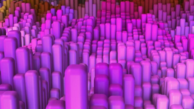 Static shot of vibrant cubes animating in 3D, ideal as a background for an intro or presentation