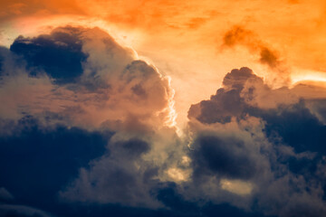 abstract background view of the colorful twilight sky.In the evening, the colorful changes (pink,...
