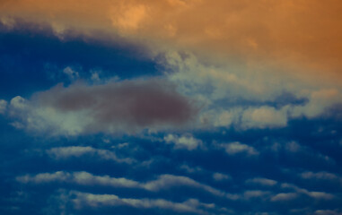 abstract background view of the colorful twilight sky.In the evening, the colorful changes (pink,...