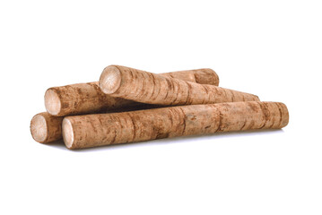 burdock roots or kobo isolated on white background