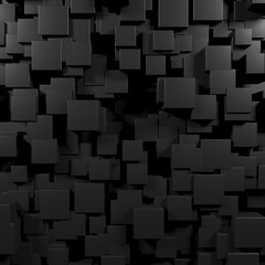 Abstract Dark Cubes Futuristic Design Background