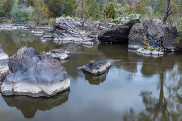 Naklejka na ściany i meble Rocks in the Murrumbidgee River