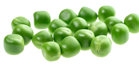green pea vegetable bean isolated on white background