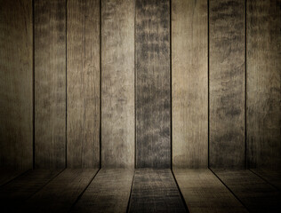 Old wooden background for montage or product presentation.