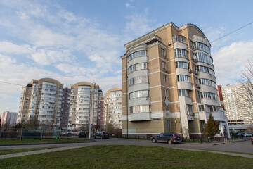 Residential building, several entrances, suburb of a large city