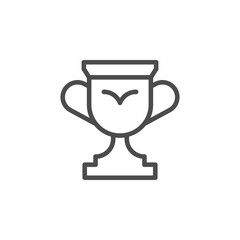 Winning cup line outline icon