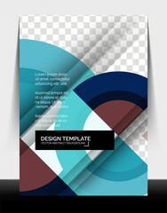 Circle design a4 flyer print template, annual report design