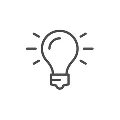 Light bulb line outline icon