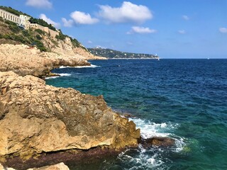 Cap De Nice coast and sea view, South of France