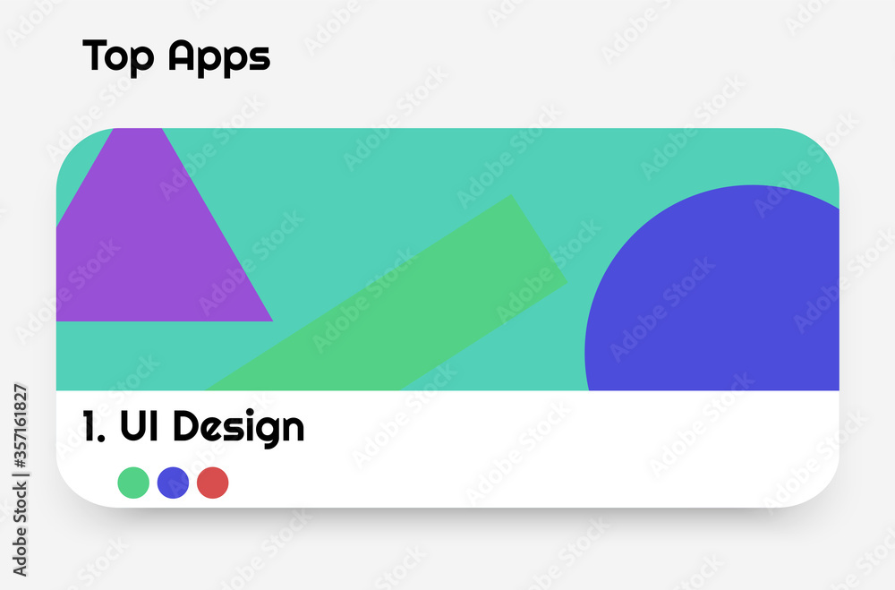 Wall mural ui design for apps, programs, phone screens etc. button with 3d effect and shadow, blank, harvesting