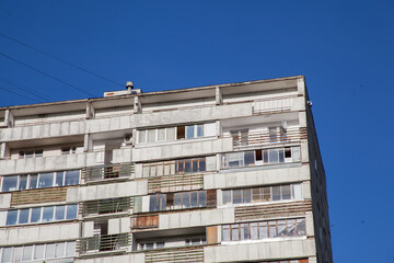 Residential building in the style of architecture of the USSR