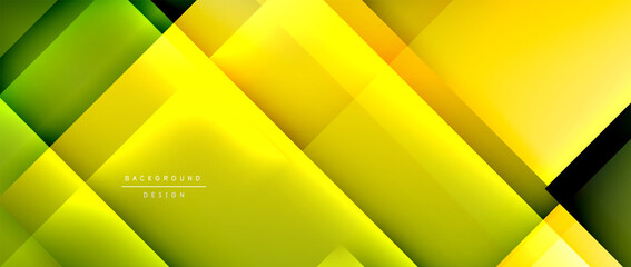 Square shapes composition, fluid gradient geometric abstract background. 3D shadow effects, modern design template