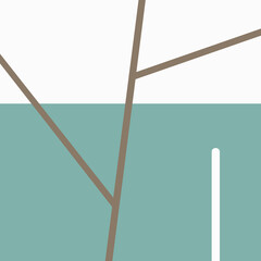 Japanese aesthetics Wabi-Sabi Lines Abstract Vector Illustration. Perfectly Imperfect art
