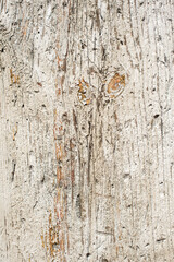 Vertical view of texture of old wood with white and red paint. Natural wooden background. Vintage wood background. Old door background