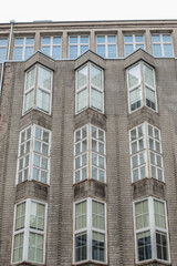 Warsaw. Poland 8 June 2020 The windows on one of the buildings of the old city in Warsaw.