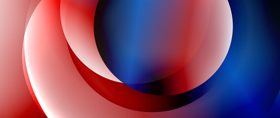 Circle modern geometric abstract background with liquid gradients