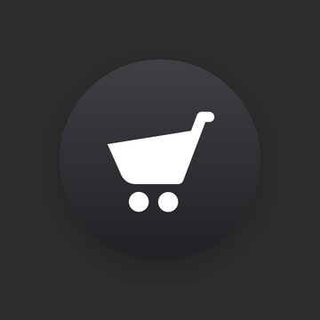 Shopping Cart -  Matte Black Web Button