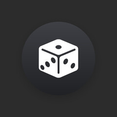 Dice -  Matte Black Web Button