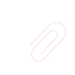 paper clip isolated on white background